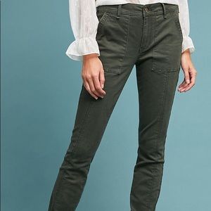 Anthropologie green Jefferson Slim Utility Pants